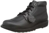 Botki damskie - Kickers Unisex Kick Hi wegańskie syntetyczne botki, Czarny, 37 EU - miniaturka - grafika 1