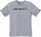 Koszulki męskie - Carhartt Koszulka Core Logo T-Shirt Grey - miniaturka - grafika 1