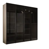 Szafy - Szafa : Beż piaskowy / Szkło Antisol, 200 x 200 x 51 cm - miniaturka - grafika 1