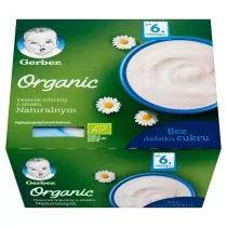 NESTLE GERBER ORGANIC Deserek mleczny o smaku naturalnym po 6 miesiącu 4 x 90 g - Pozostałe kosmetyki - miniaturka - grafika 1