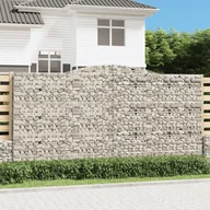 Pozostałe narzędzia ogrodowe - vidaXL Kosze gabionowe, 6 szt, 400x50x200/220 cm, galwanizowane żelazo - miniaturka - grafika 1