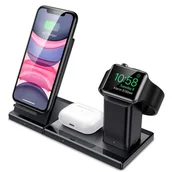 Ładowarki do telefonów - Ładowarka Indukcyjna ESR 3w1 Wireless Charging Station Black - miniaturka - grafika 1