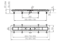 Syfony - Schwab Odpływ liniowy 65 cm stalowy 674726 - odbiór osobisty: Kraków, Warszawa - miniaturka - grafika 1