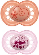 Smoczki uspokajające - Smoczki dla dzieci Mam Baby Original Soother 16+ Silicone Pink 2 szt - miniaturka - grafika 1