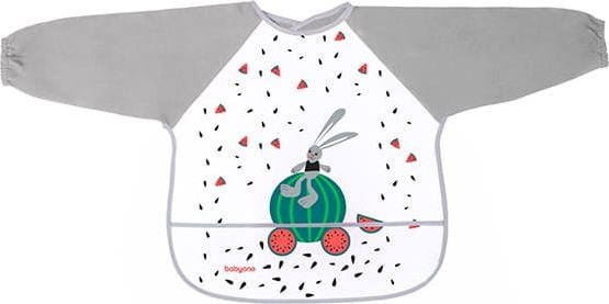 BabyOno Śliniak z rękawkami, szary 837 BabyOno