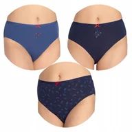 Majtki damskie - LAMA Figi Damskie BAWEŁNIANE granat r. XXL, 3 szt. - miniaturka - grafika 1