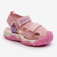 Buty dla dziewczynek - Sandały Dziewczęce Na Rzepy Big Star NN374238 Różowe - miniaturka - grafika 1