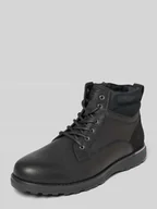 Botki męskie - Kozaki sznurowane z naturalnej skóry bydlęcej - miniaturka - grafika 1