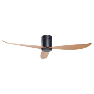 Wentylator sufitowy czarny z jasnym drewnem MALAD - Wentylatory sufitowe Wentylator sufitowy czarny z jasnym drewnem MALAD - Wentylatory sufitowe - miniaturka - grafika 1
