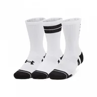 Skarpetki damskie - Skarpetki treningowe uniseks Under Armour UA Perf Tech Nov 3pk Crew - białe - miniaturka - grafika 1