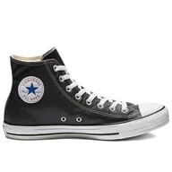 Trampki męskie - Buty Converse Chuck Taylor All Star Leather 132170C - czarne - miniaturka - grafika 1