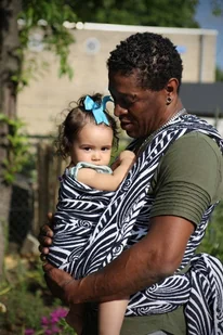 Yaro Slings Chusta tkana Yaro Sling - Dandy Puffy Navy White Boucle 5 4.2 m. - Chusty do noszenia dzieci - miniaturka - grafika 1