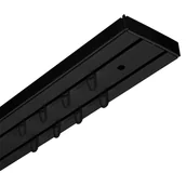 Akcesoria do wystroju okien - Szyna sufitowa 2-torowa czarna 300 cm z akcesoriami PVC - miniaturka - grafika 1