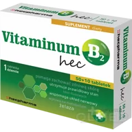 Produkty na nieświeży oddech - Hecpharma Vitaminum B2 HEC x 50 + 10 tabl powlekanych - miniaturka - grafika 1
