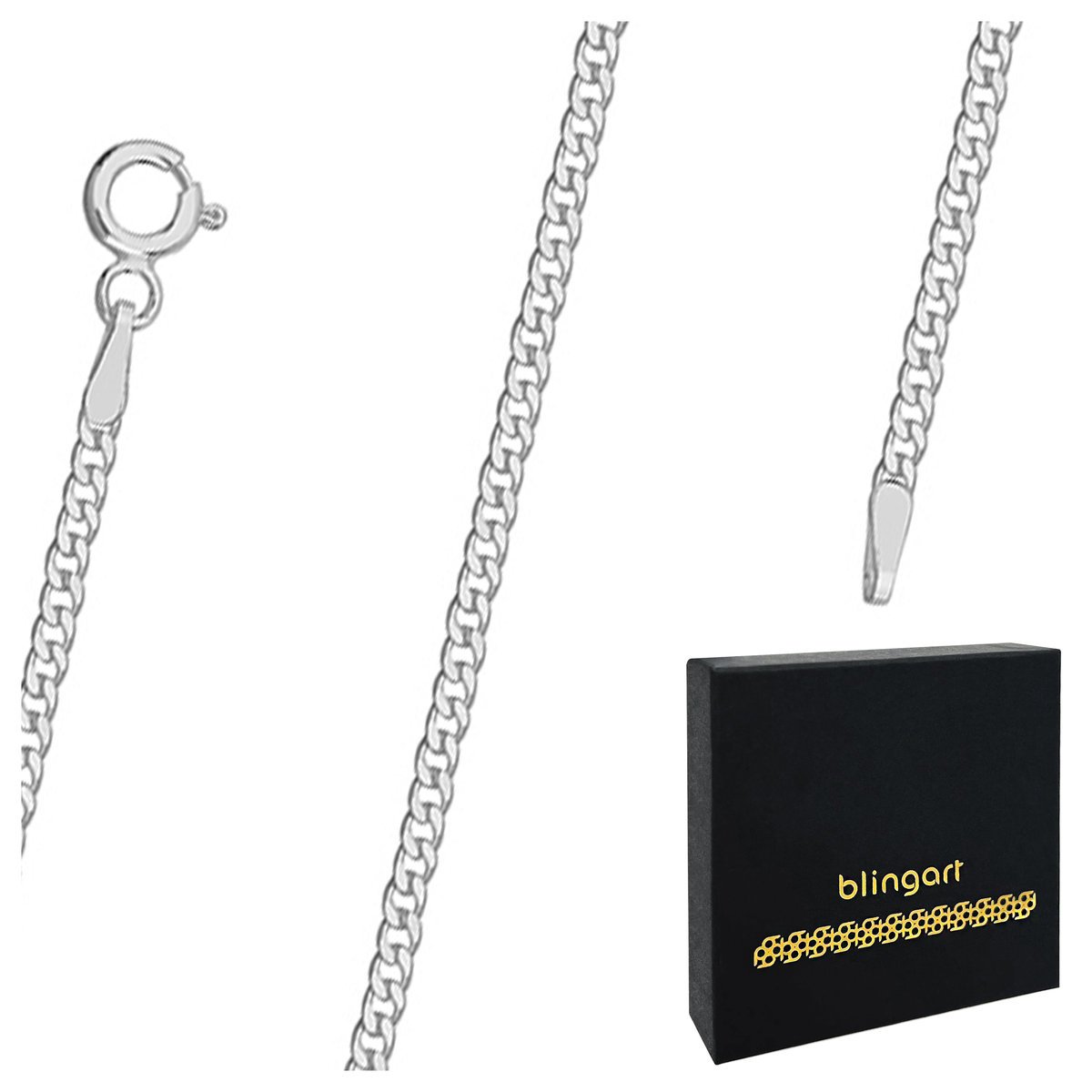 Srebrny łańcuszek MĘSKI splot PANCERKA 2,2 mm