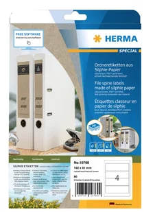 HERMA 10760 samoprzylepne etykiety Prostokąt Na stałe Brązowy 80 szt. - Etykiety samoprzylepne i bloki etykiet - miniaturka - grafika 1