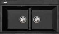 Zlewozmywaki - Zlew PLADOS LUX 86.20 CZARNY METAL (black metalik 44) (LX862044) - miniaturka - grafika 1