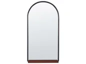 Lustra - Lustro ścienne z półką 40 x 67 cm czarno-miedziane DOMME - miniaturka - grafika 1