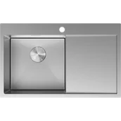 Zlewozmywaki - Mexen Exar zlewozmywak stalowy 1-komorowy z ociekaczem lewy 780 x 480 mm, inox - 6433781010L-01 - miniaturka - grafika 1