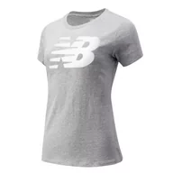 Koszulki i topy damskie - Koszulka New Balance WT03816AG - szara - miniaturka - grafika 1