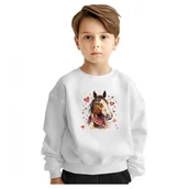 Bluzy dla dziewczynek - BLUZA DZIECIĘCA KOŃ SERCA 104 DLA CHŁOPCA DZIEWCZYNKI - miniaturka - grafika 1