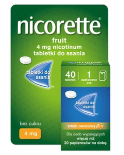 Nicorette Fruit 4 mg Tabletki - Rzucanie palenia - miniaturka - grafika 1