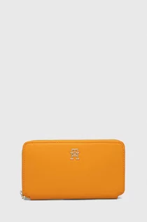 Portfele - Tommy Hilfiger portfel damski kolor pomarańczowy - grafika 1
