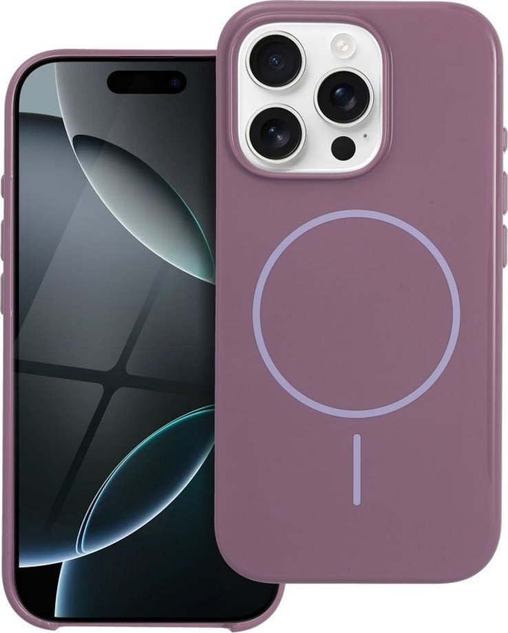 Glossy Mag Cover kompatybilny z MagSafe pasuje do IPHONE 16 fioletowy