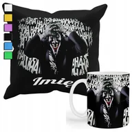 Gadżety dla niej i dla niego - Zestaw Kubek + Poduszka Z Poszewką- Prezent Dla Fana Joker Batman + Imię - miniaturka - grafika 1