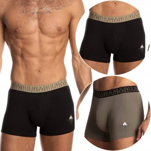 Bokserki Męskie 2 PARY Majtki Bawełniane Modne Eleganckie Wygodne LAMA - M - Majtki męskie - miniaturka - grafika 1