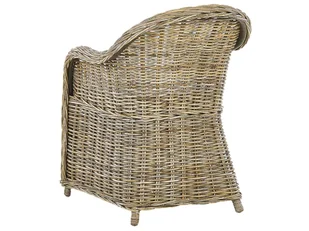 Zestaw ogrodowy rattanowy stół i 4 krzesła naturalny SUSUA/OLBIA - Meble ogrodowe - miniaturka - grafika 5