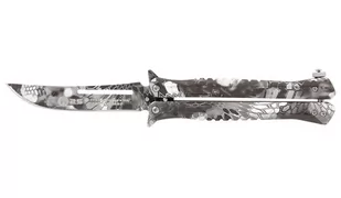K25 Nóż motylek K25 02142 Balisong Black Phyton 01RU02142 - Survival - akcesoria - miniaturka - grafika 1