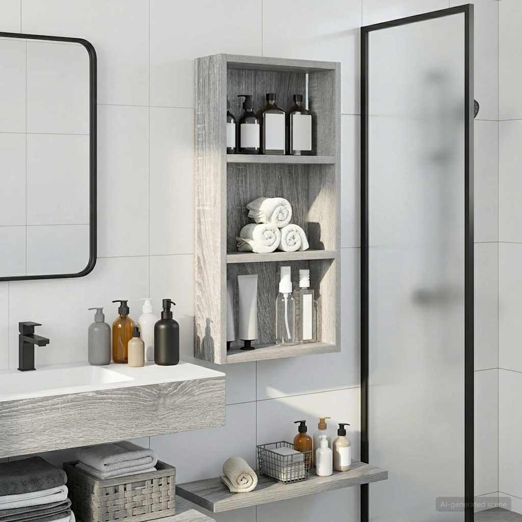 vidaXL vidaXL Szafka ścienna łazienkowa Szary Sonoma 30 x 10 x 60,5 cm