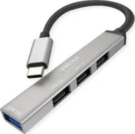 Huby USB - HUB USB Roline Koncentrator ROLINE USB 3.2 Gen 1, 4-kierunkowy, kabel połączeniowy typu C 14.02.5053 - miniaturka - grafika 1