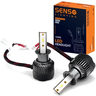 Żarówki SENSO 2x LED H3 +250% CSP 12V 16000LM - Żarówki samochodowe Żarówki SENSO 2x LED H3 +250% CSP 12V 16000LM - Żarówki samochodowe - miniaturka - grafika 1