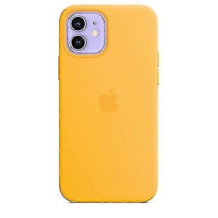 Silikonowe etui na telefon z Magsafe dla Iphone 12 i 12 Pro Żółty - Etui i futerały do telefonów - miniaturka - grafika 1