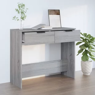 Lumarko Stolik konsolowy, szary dąb sonoma, 90x36x75 cm - Konsole i sekretarzyki - miniaturka - grafika 1