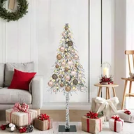 Choinki - vidaXL Choinka z 150 diodami LED z podstawą 120 cm PE - miniaturka - grafika 1