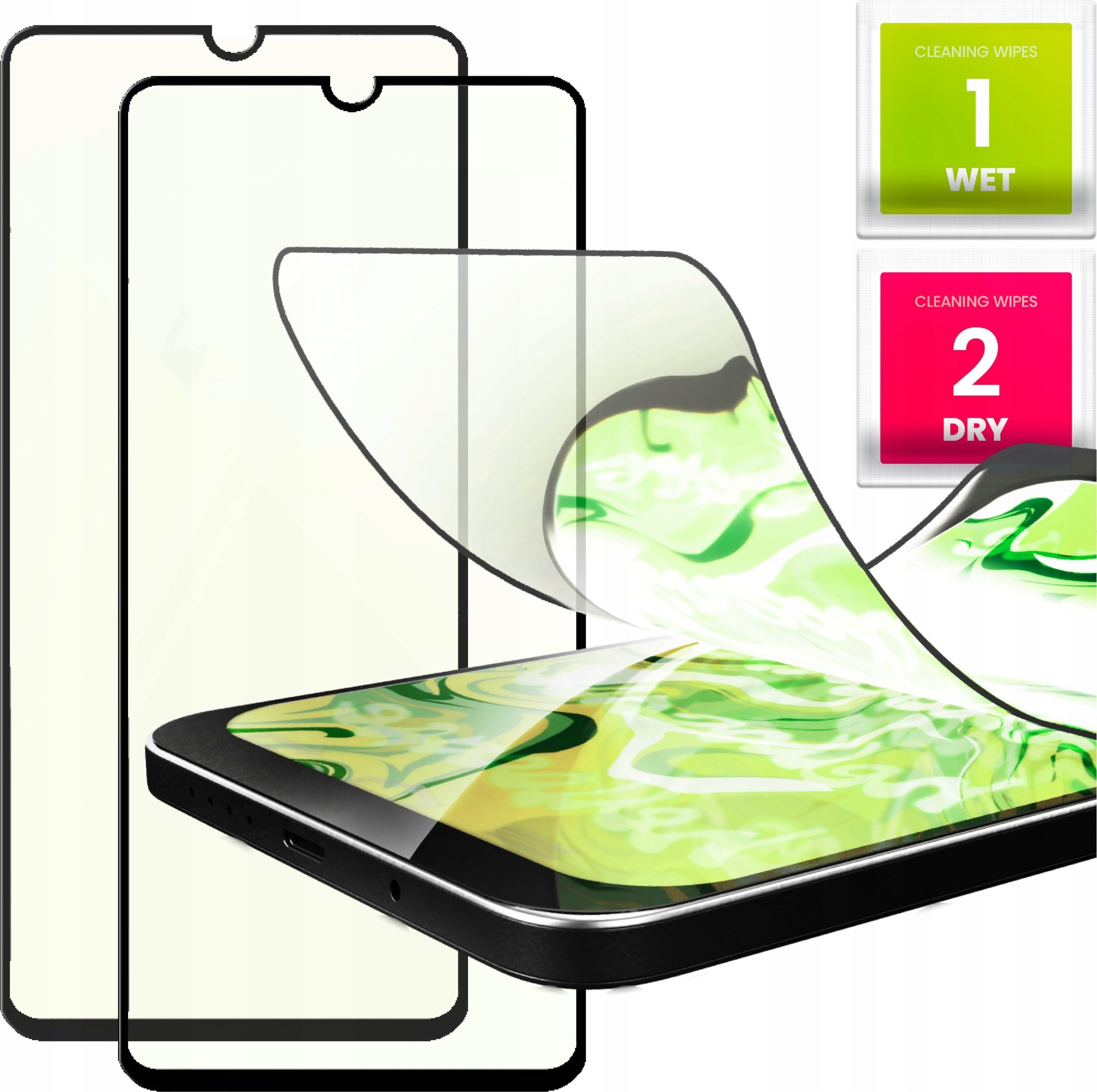 Hello Case 2x Szkło Hybrydowe do Samsung Galaxy A12 9H, 5D, ochronne, na cały ekran