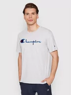 Koszulki męskie - Champion T-Shirt Big Script Logo 216547 Szary Comfort Fit - miniaturka - grafika 1