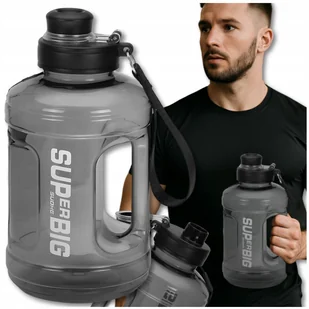 TRESSARI Butelka motywacyjna 1600ml bidon szczelny z TRITANU BPA FREE duża - Shakery i bidony sportowe - miniaturka - grafika 1