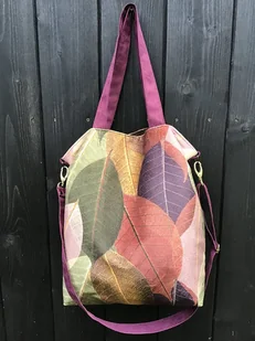 Torba hobo XXL - print jesienne liście - Torebki damskie - miniaturka - grafika 1