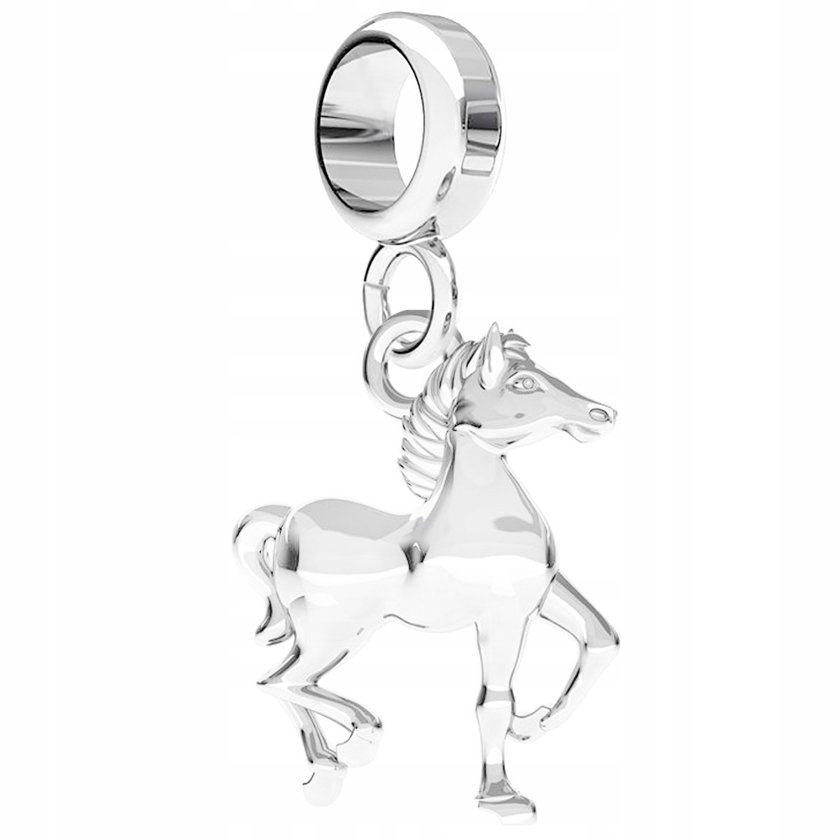 Charms Srebrny z Konikiem Koniem Pony Horse Koń Konik Kucyk SREBRO 925