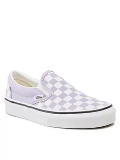 Półbuty damskie - Vans Tenisówki Classic Slip-On VN000XG8ARV1 Fioletowy - grafika 1