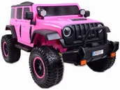 Pojazdy elektryczne dla dzieci - OLBRZYMI JEEP NA AKUMULATOR SPEED, SUPER RÓŻ, MIĘKKIE KOŁA, SIEDZENIE, APLIKACJA/DLS-X15A EDUKAMP - miniaturka - grafika 1