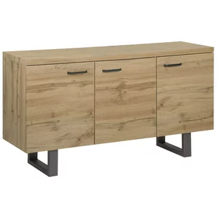 Beliani Komoda trzydrzwiowa jasne drewno TIMBER 179525 - Komody - miniaturka - grafika 1