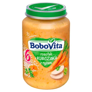 Bobovita Zupa domowy rosołek z kurczaka z ryżem 190g - Dania dla dzieci - miniaturka - grafika 1