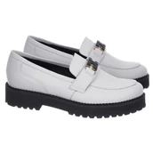 Mokasyny damskie - Mokasyny damskie Karino 4547/002-P SZARY/LICO 37 - miniaturka - grafika 1