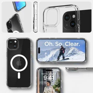 Etui APPLE IPHONE 15 Spigen Ultra Hybrid Mag MagSafe White transparentne - Etui i futerały do telefonów - miniaturka - grafika 14