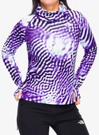 Bluzy sportowe damskie - Bluza termoaktywna damska The North Face Baselayer Dragline LS - peak purple the lift print - miniaturka - grafika 1